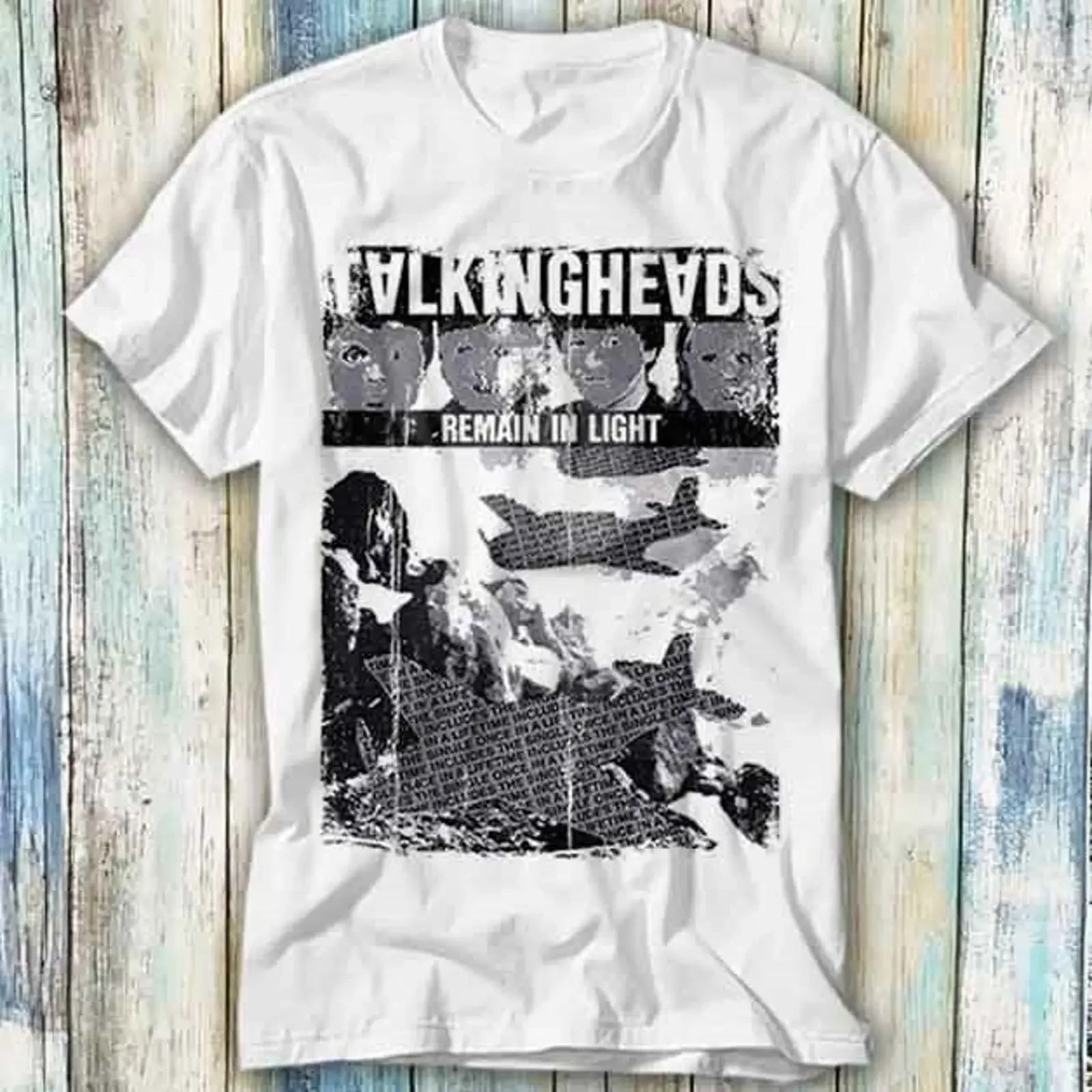 T Shirt Talking Heads Remain In Light Poster Musik Meme Geschenk Top 724 vintage Washed Breathable Top For Everyday Wear