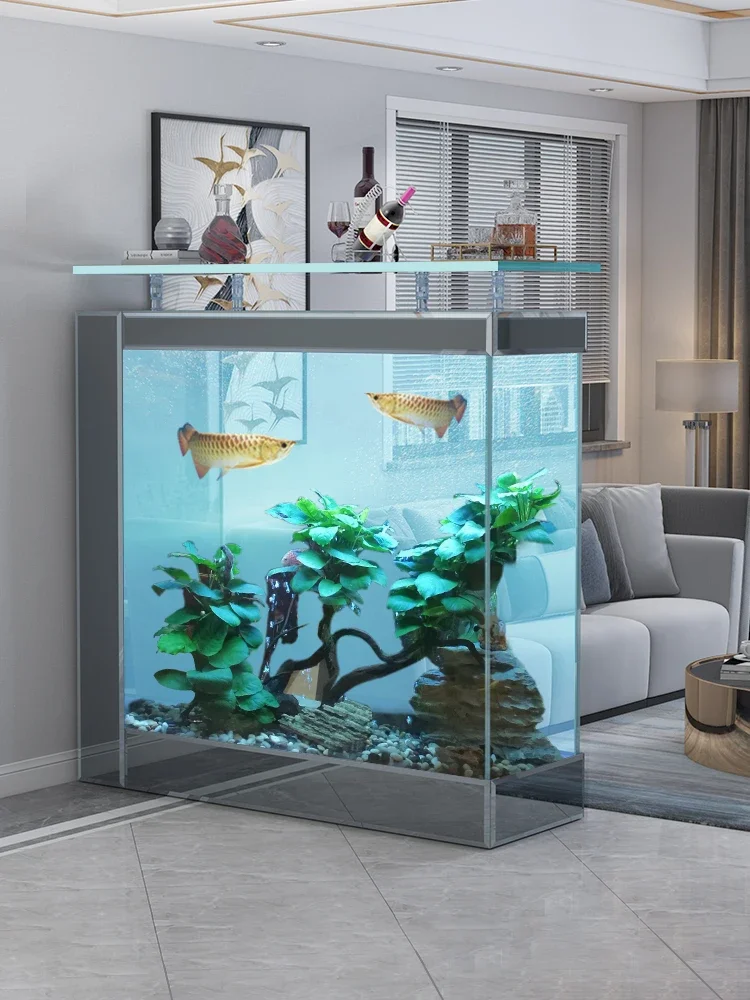 

Goldfish Tank Living Room Landing Home Simple Modern Aquarium Free Water Replacement High-end Fish Tank