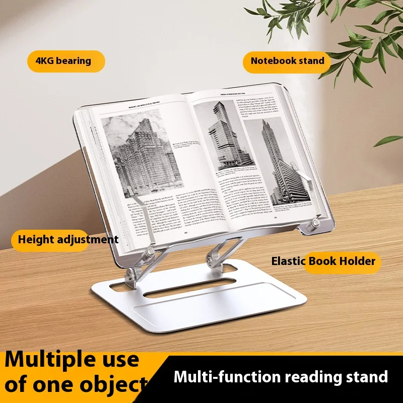 Imagem -03 - Alumínio Alloy Reading Stand Folding Desktop Folding Lift Childrens Flat Notebook Book Holder Book Holder