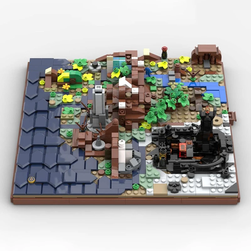 

794 шт. MOC карта среднего земли модульная микромасштабная диорама DIY развивающие строительные блоки Lordes игрушки для детей подарок на день рождения