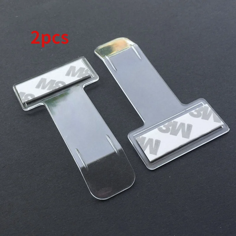 

2pcs Transparent car parking ticket permit, car fastener card, banknote clip, windshield sticker, car accessories