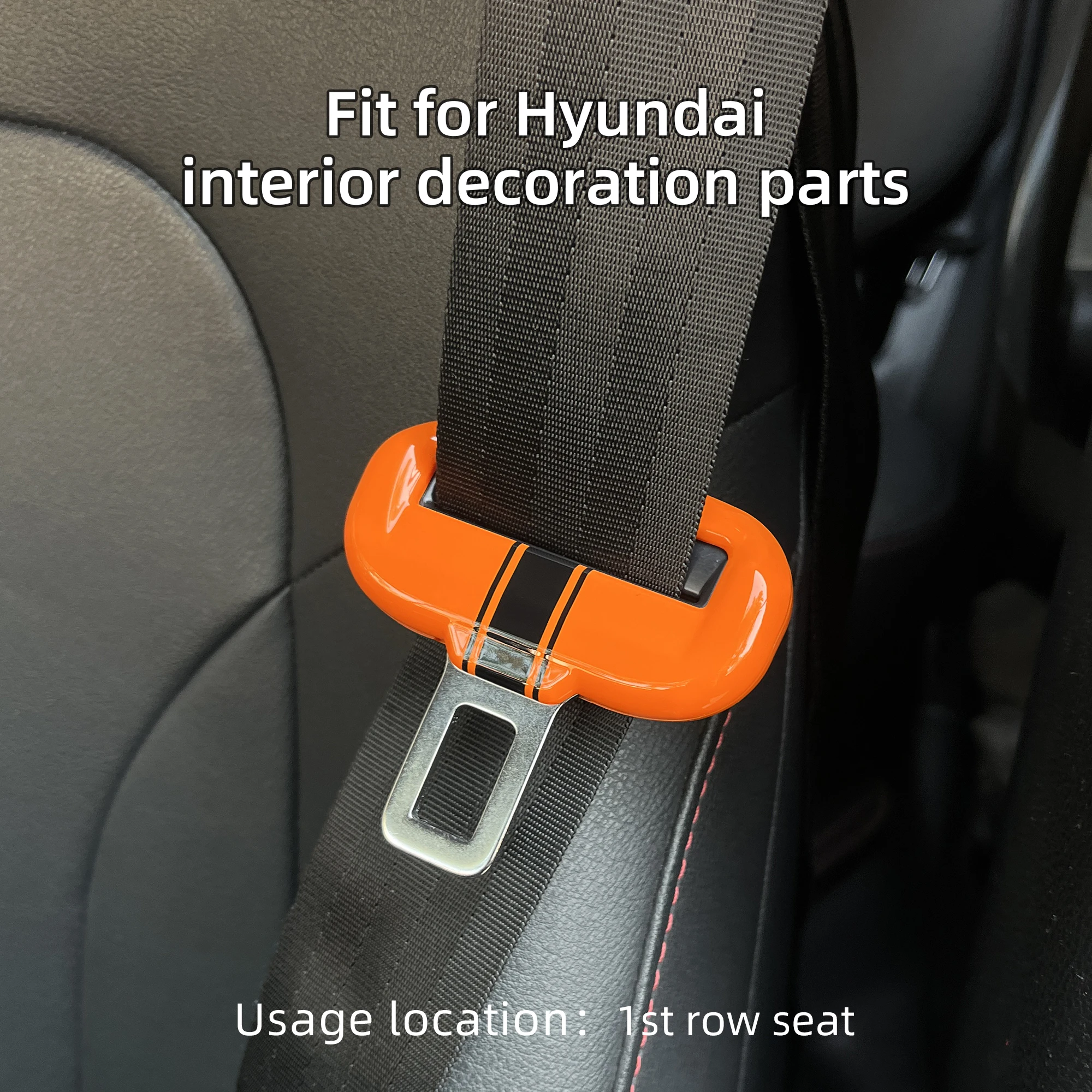 

Car Seat Belt Buckle Decorative Cover - DIY,Paint Craft No-Damage Fit, Scratch-Proof for Hyundai Tucson Grandeur (Azera) Sonata