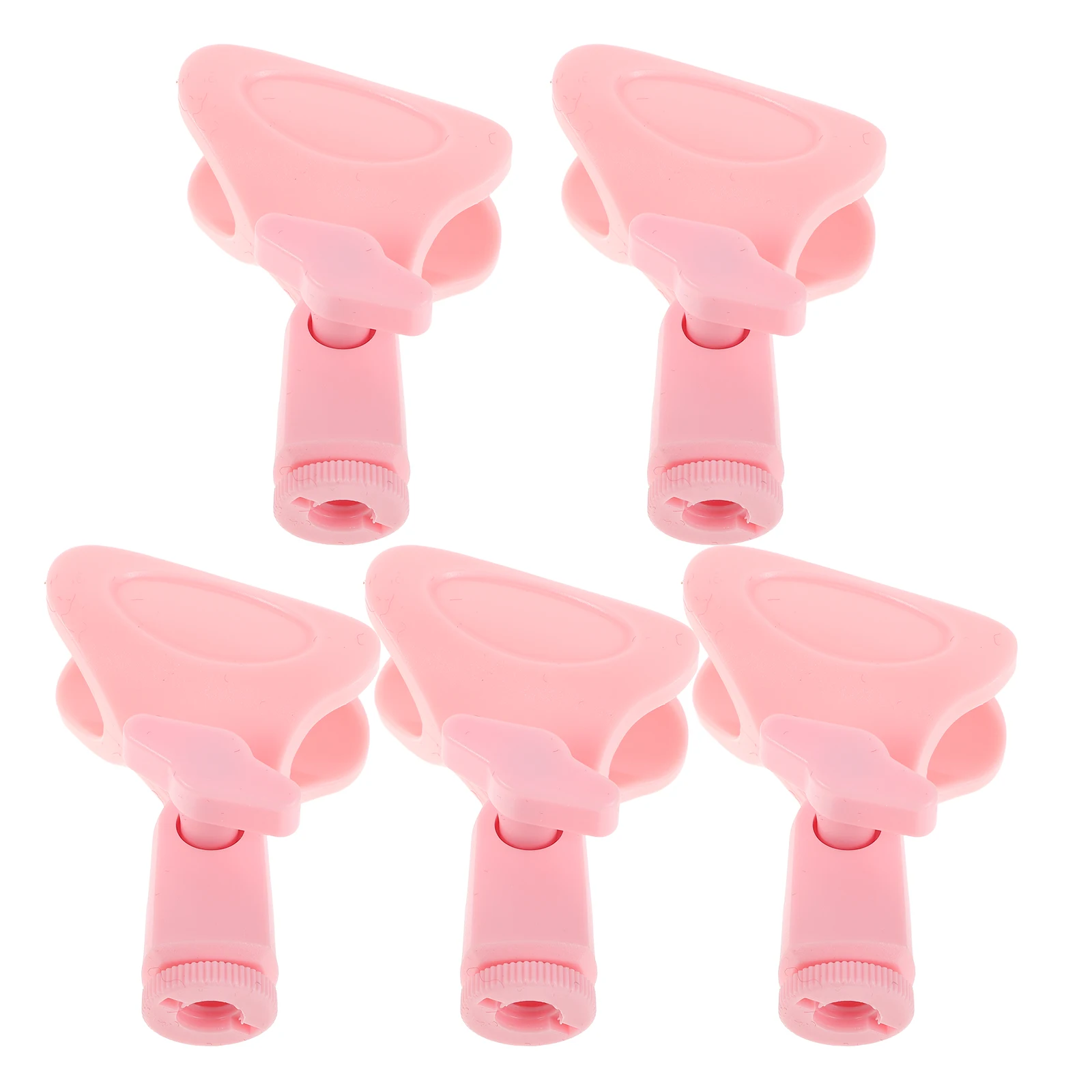 

5pcs Microphone Clip Pink Egg Stable Broadcasting Stand Spring Mic Clamp Adjustable Clamp Universal Mic Holder