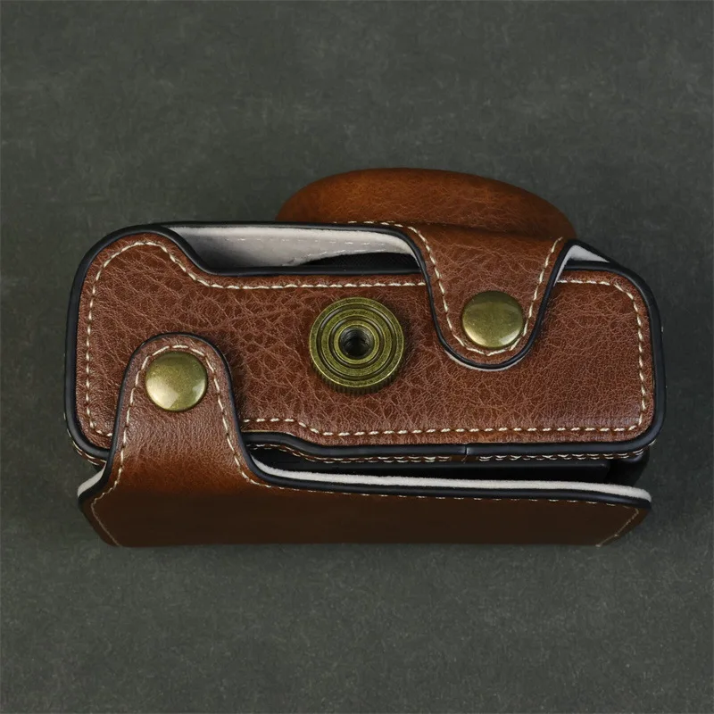 Pu Leather Camera Bag Case，For Canon PowerShot V1 Protective Case Anti-fall Scratchproof Travel Storage Crossbody Bags