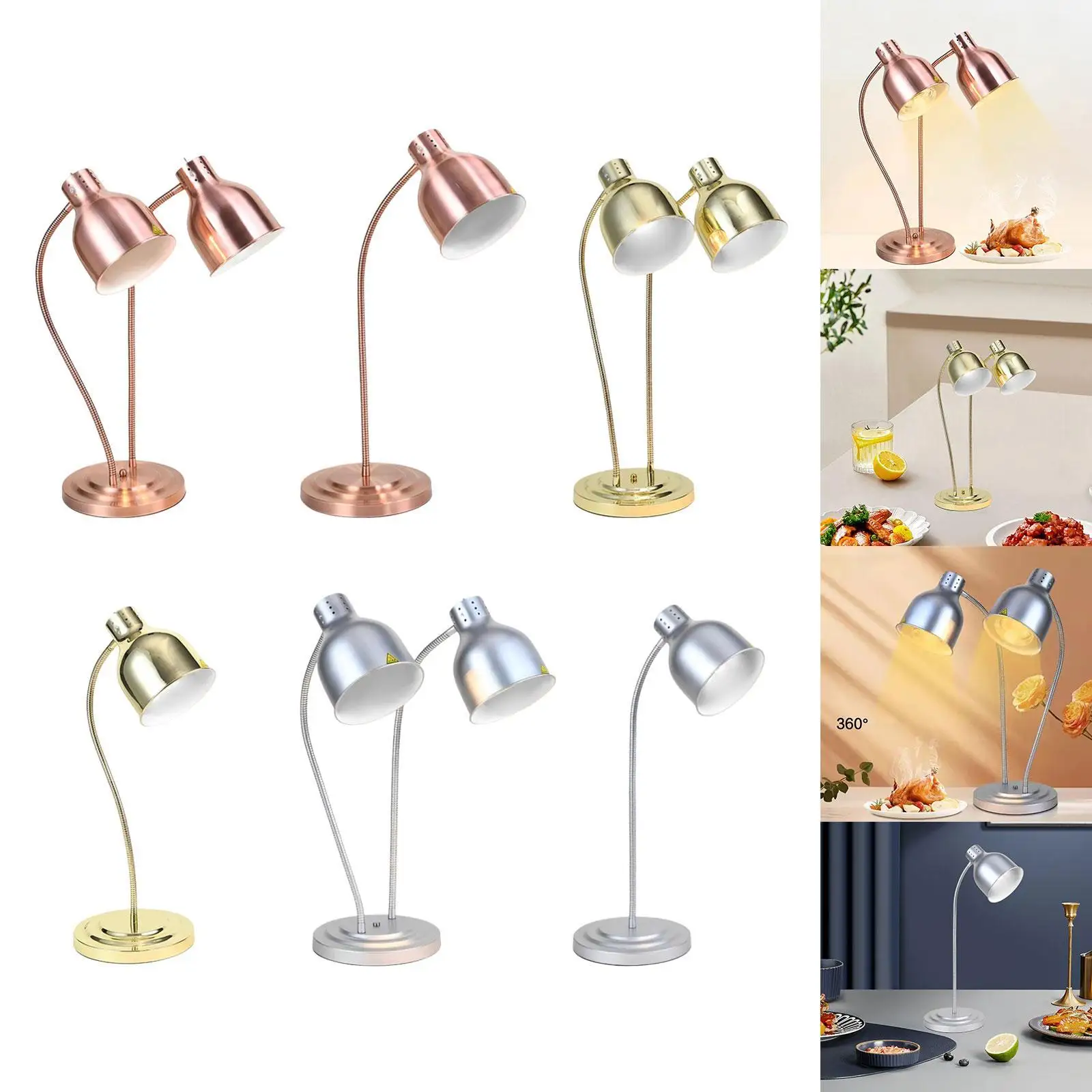 مصباح تسخين الطعام، مصباح تسخين الطعام بدون لمبات، مصباح حرارة كهربائي لتقديم الطعام للمطبخ، طعام مقلي، كافتيريا، دجاج