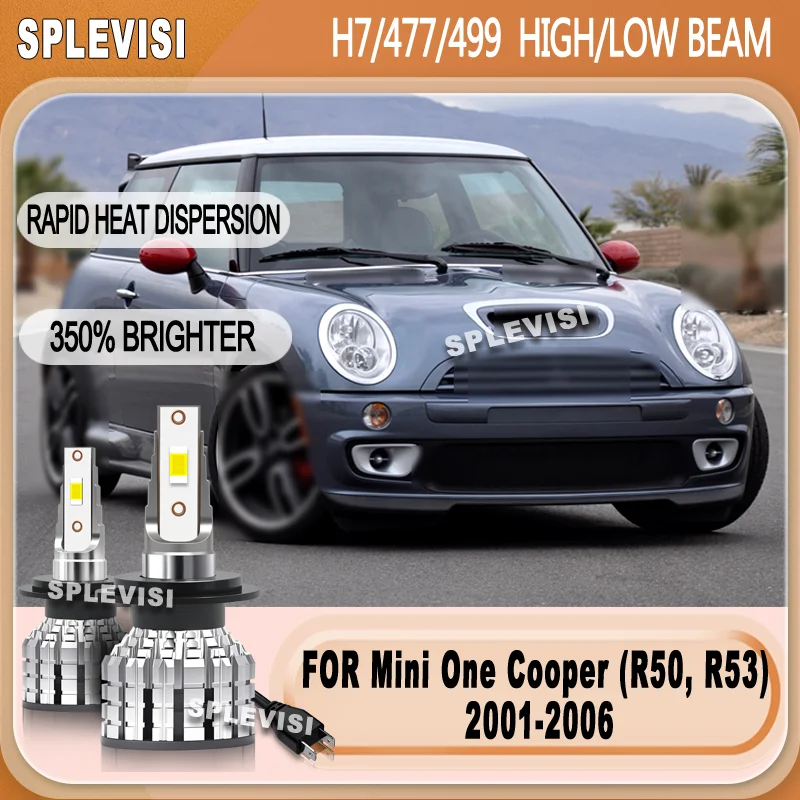 

Long Distance Night Travel Illumination 60000hrs LED HIGH/LOW BEAM For Mini One Cooper (R50, R53) 2001 2002 2003 2004 2005 2006