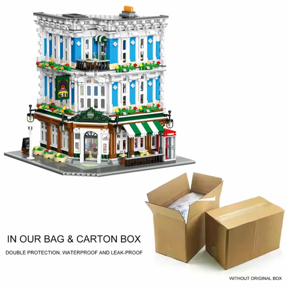 Creatieve IDEEËN 2897PCS Muziekclub Bouwstenen Street view Europese architectuur Model Baksteen Speelgoed kinderen DIY Volwassen Puzzel Geschenken