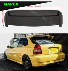 Rear Roof Spoiler Wing Black Painted For Honda Civic 96-00 Hatchback JDM R Style