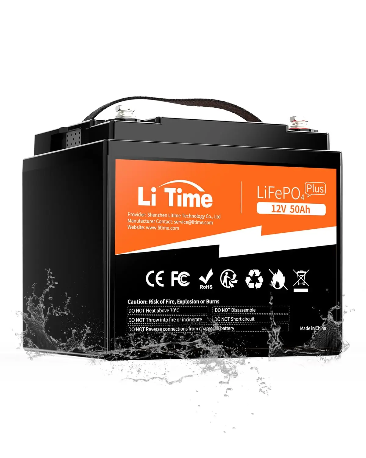 12V 50Ah Lithium LiFePO4 Battery for Trolling Motor Fish Finder RV, Customized