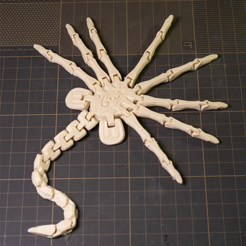 Modelo de Alien Facehugger, utilería de película totalmente articulada, estatuilla coleccionable, decoración de terror de ciencia ficción