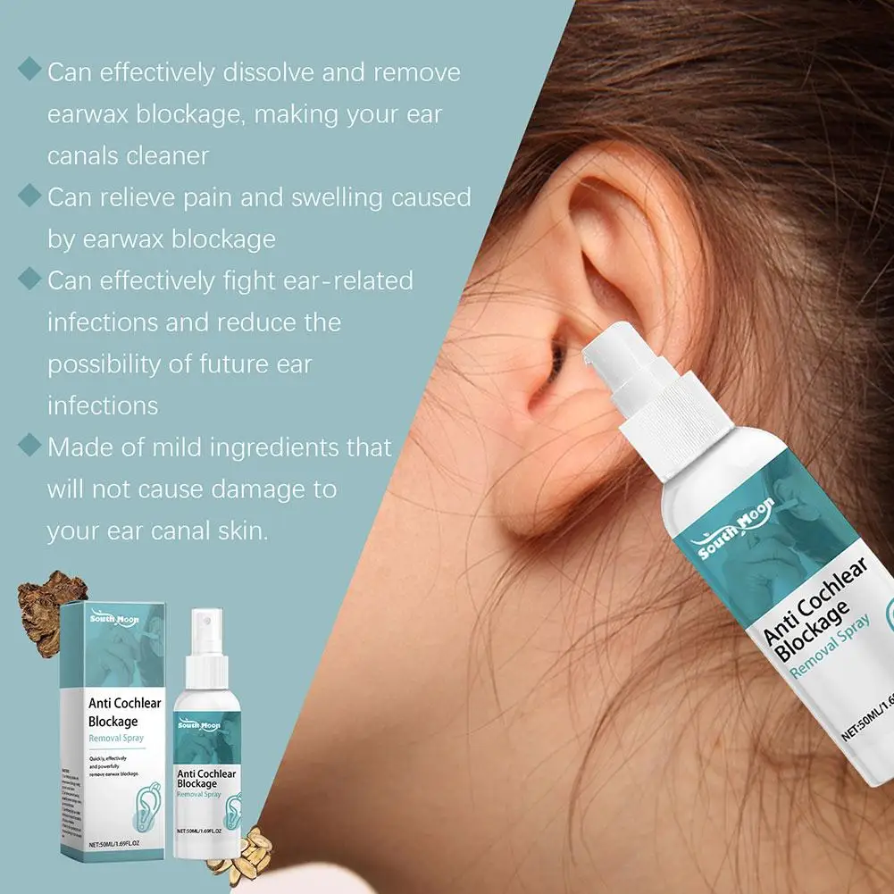 30ml Anti Cochlear Blockage Removal Spray Safe & Effective Treat Piercing Bumps Ear Hole Spray For Getting Rid Of Odors &