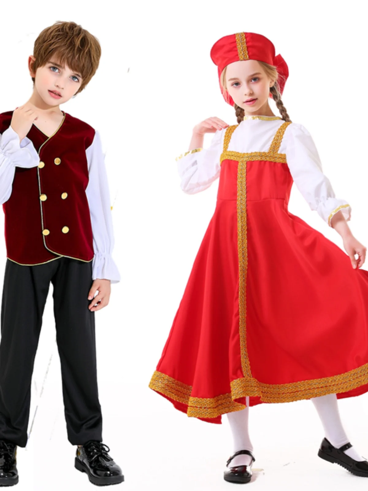 

Traditional National Dance Skirt Halloween Costume Cultural Festival Stage Performance Polyester Women's Ethnic Clothing