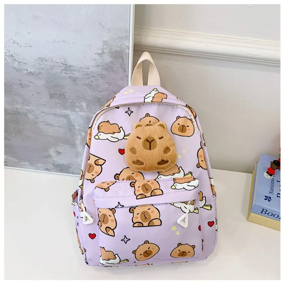 New Capybara Backpack School Backpack Large Capacity Nylon Multi-layer Stain-resistant Multipurpose Students Schoolbag Book Bags