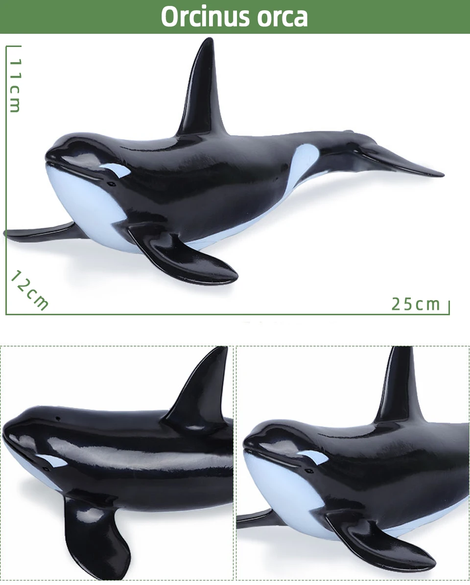 Big Size Soft Rubber Sea Life Simulation Action Figure Animal Model Toys for Children Kids Whale Figures Collection Educational