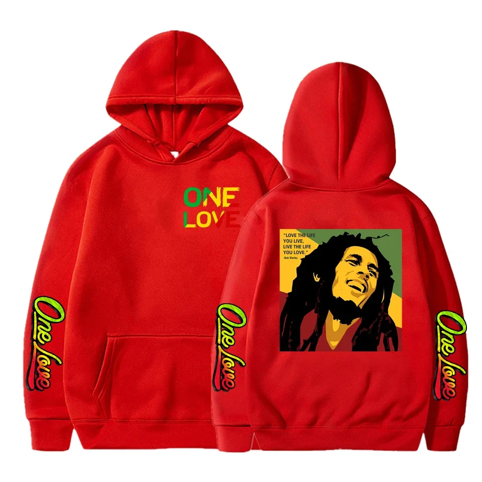 Rapper Bob Marley Hoodies Print Legend Reggae One Love Hoody Gothic Sweatshirts Men Women Fashion Sweatshirt  Hoodie