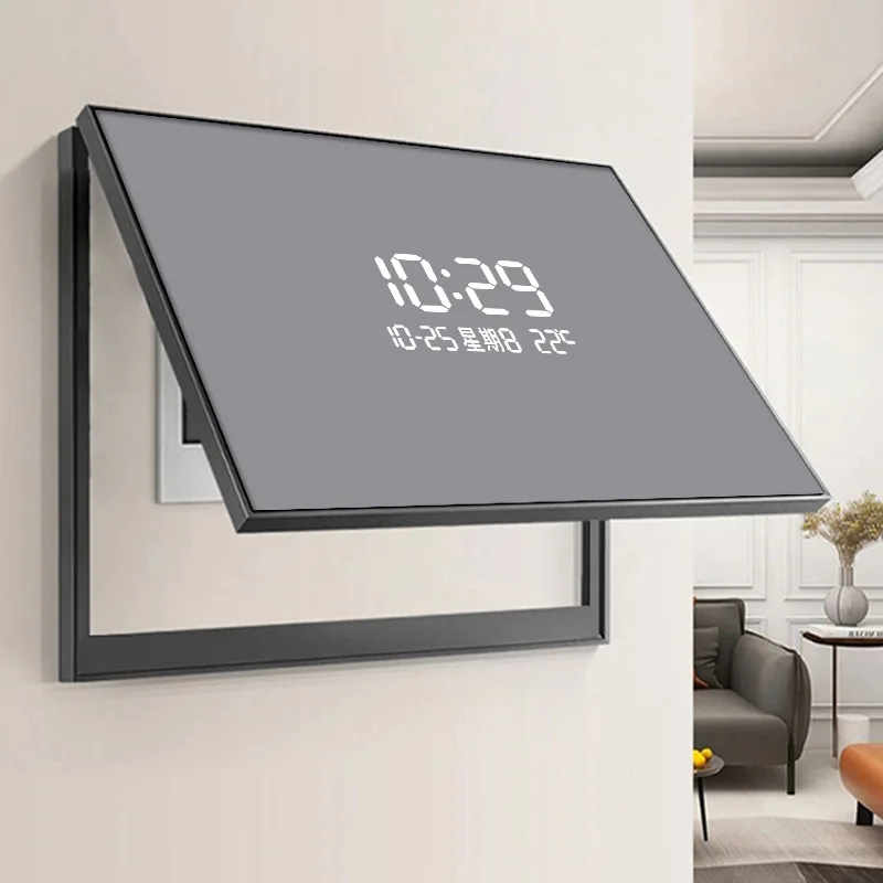 Meter box decoration painting LED digital clock solid color simple restaurant distribution box occlusion