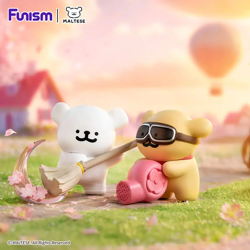 FUNISM Maltese Cherry Blossoms Series of trendy blind box figures models movable toy models birthday toys