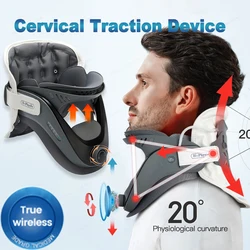 Ensanchador de cuello, dispositivo de tracción Cervical, Corrector de postura, soporte para el cuidado del estiramiento Cervical, alivia el dolor de cuello