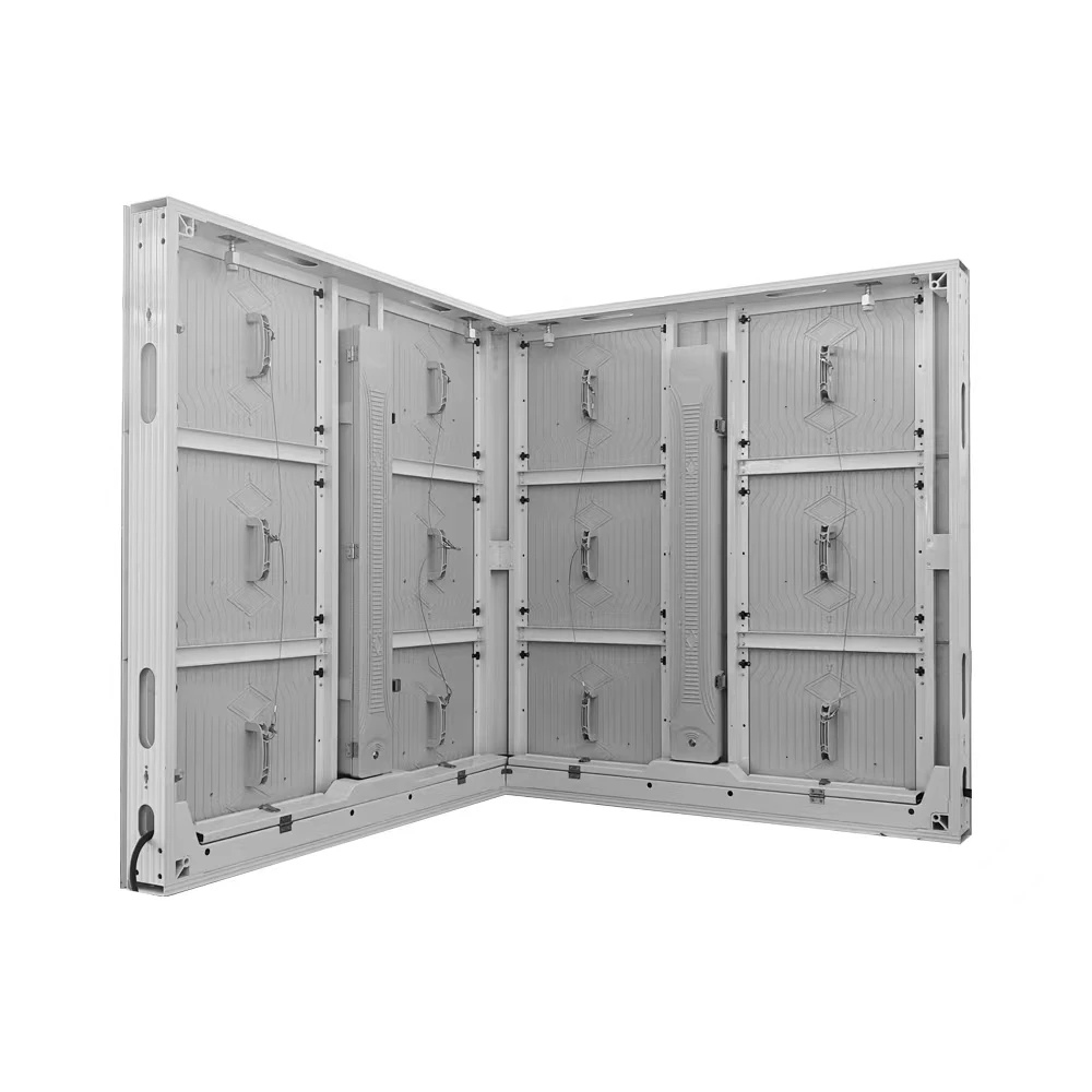 High Quality P5 Outdoor IP66 Waterproof 8K Resolution 4500cd/㎡ Brightness LED Display Screen Corner Design 3D Video Wall