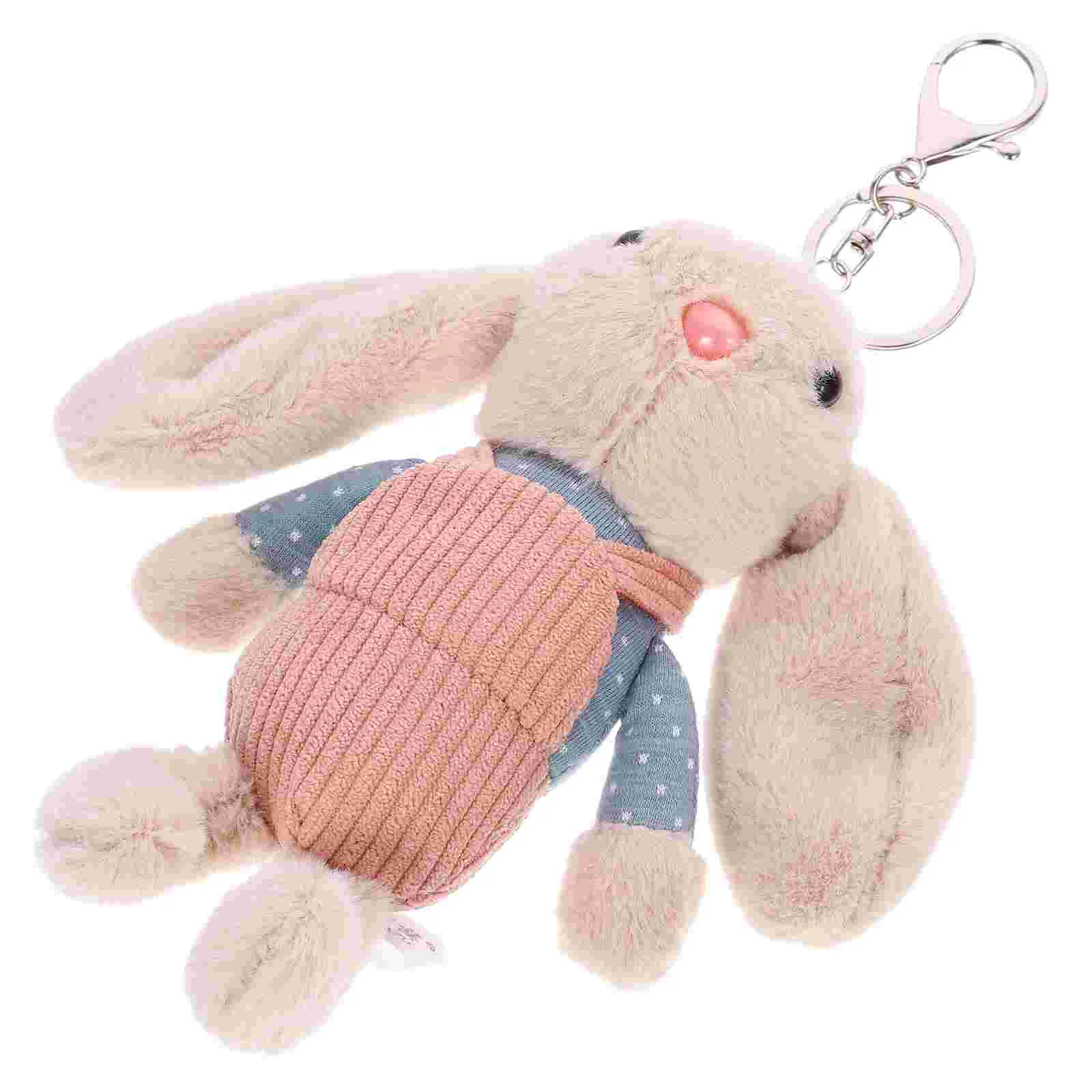 Lobster Clasp Rabbit Plush Toy Miss Keychain Cute Keychains Short Bunny Keyring Pendant