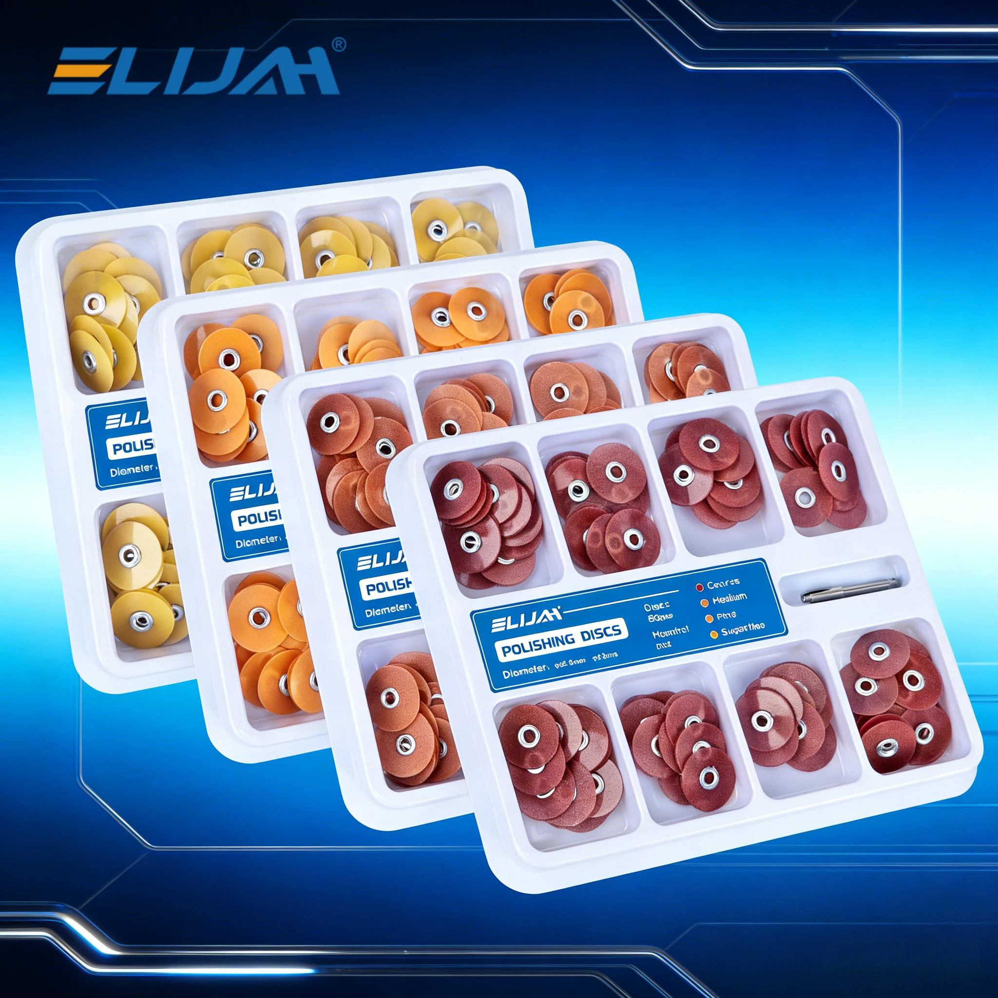 

80Pcs/Box Dental RA Shank Finishing and Polishing Discs Holding Rod Soflex Flexi Disc Teeth Whitening Material Dentistry Tools