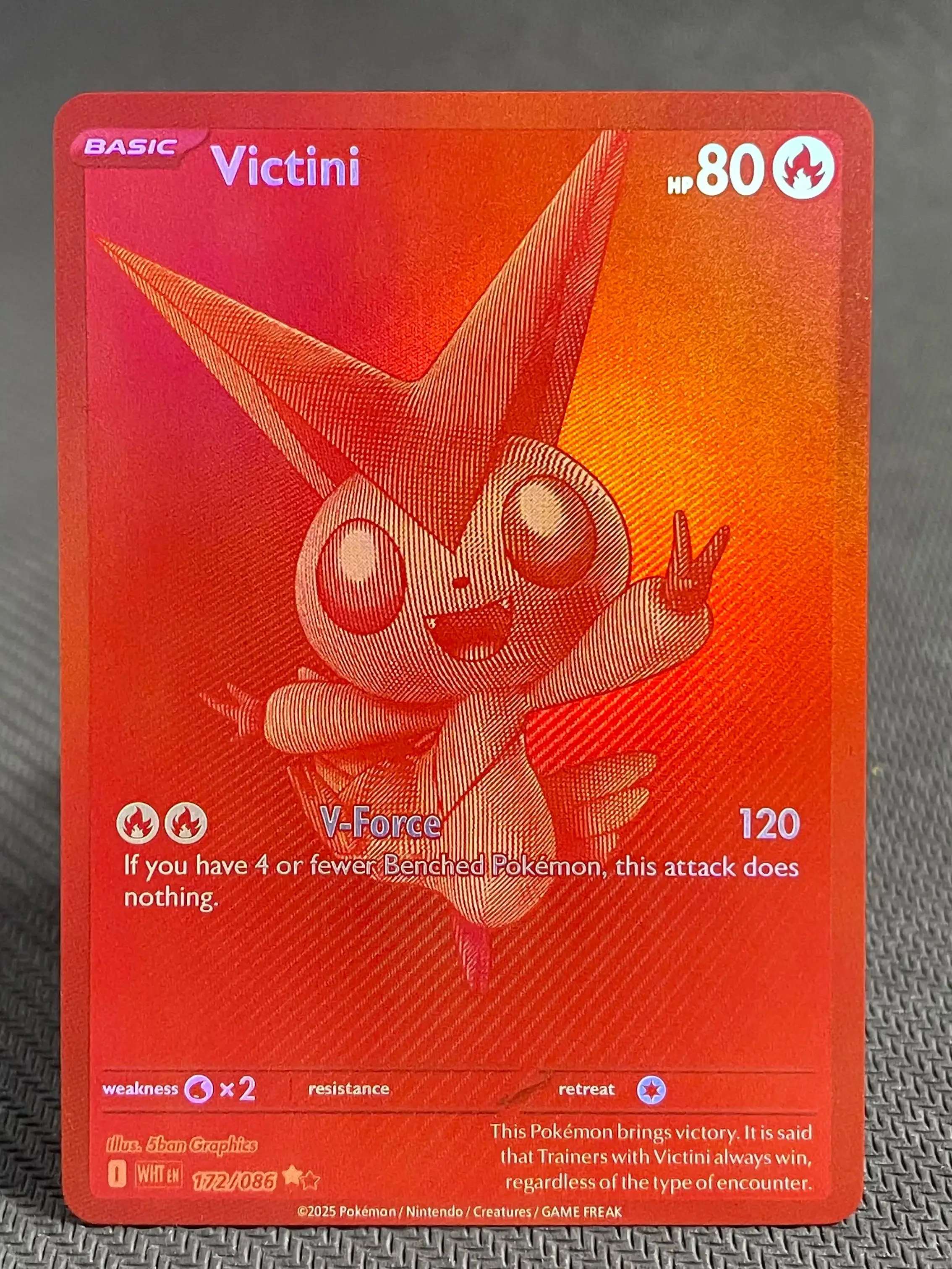 Cartes PKM Vstar/Ex Holographique Victini Noir Blanc Rare (BWR) - Blanc Flare Zekrom Reshiram Carte Proxy Pokémon Anglais