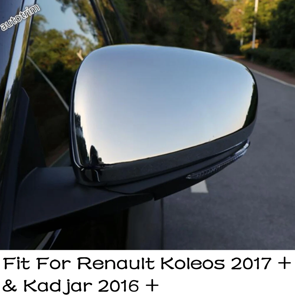 

Chrome Rearview Mirror Cap Protective Cover Trim For Renault Koleos 2017 - 2022 & Kadjar 2016 - 2022 Carbon Fiber Accessories