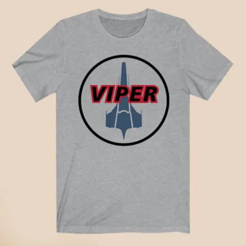 Battlestar Galactica Viper Ship Men's Gray T-Shirt Size S-3XL