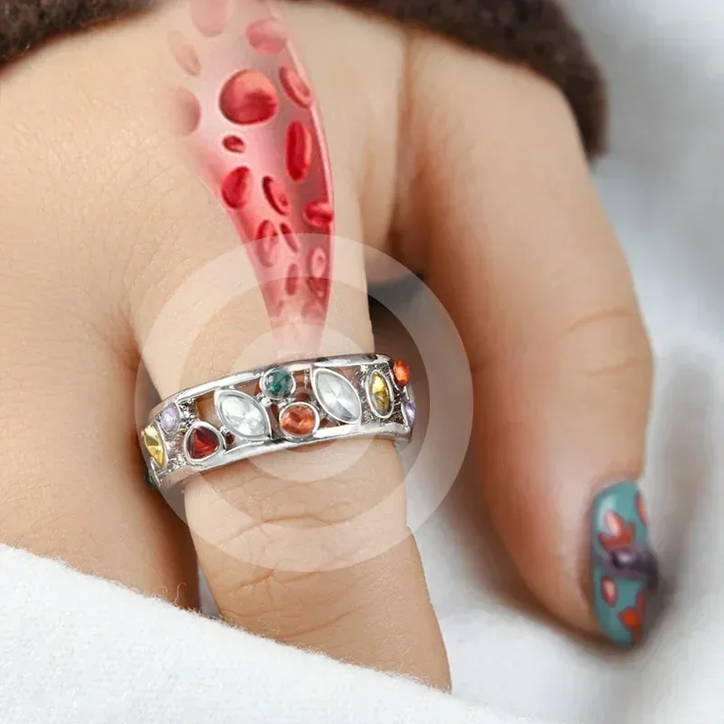 2026 new cubic zirconia ring, female magnetic therapy ring, Torina crystal quartz ion for weight loss and lymphatic drainage