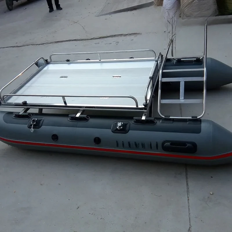 Aluminium Deck PVC Pontoon //4 Inflatle Bait Yacht Fishing Boat