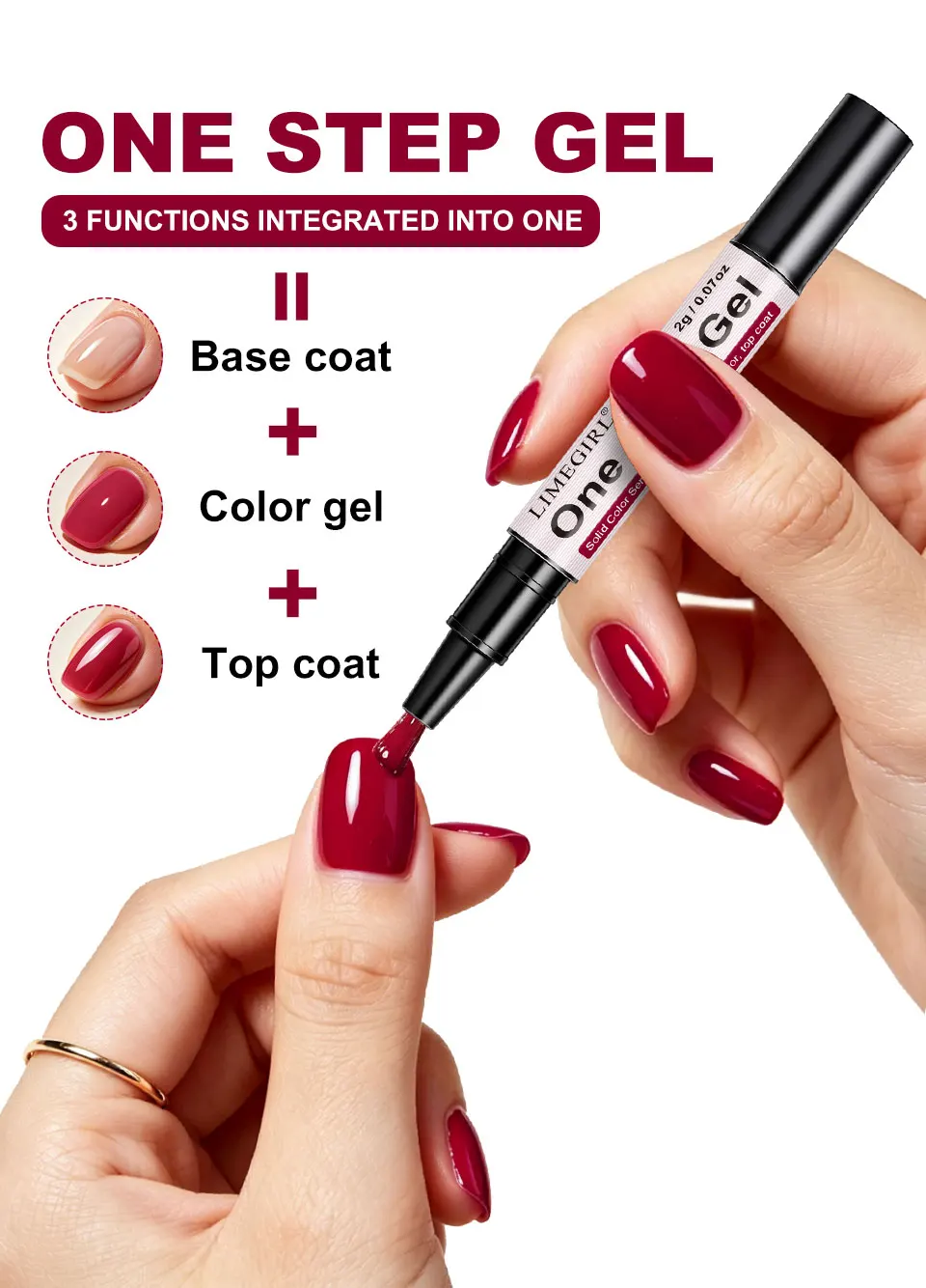 LIMEGIRL 48 Farben Gel-Nagellackstift, 3-in-1-Gel-Nagellack, schnell trocknender, langlebiger Graffiti-Malpinsel für Reisen im Freien – Detail 2