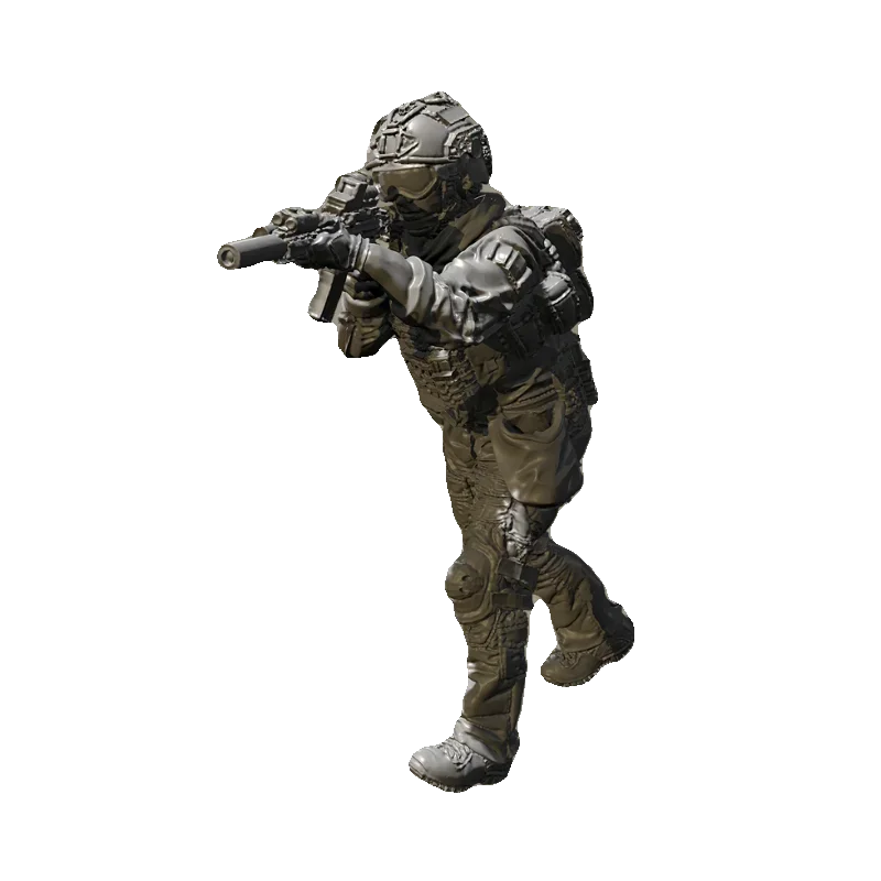 The height of man 38mm 50mm 75mm Resin Soldier model kits figure colorless and self-assembled （3D Printing ） TD-6572/3D