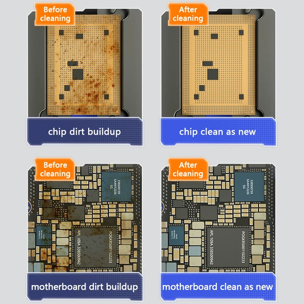 ميكانيكي الصلب فرشاة اللوحة الأم رقاقة إزالة الغراء IC وسادة تنظيف PCB وحدة المعالجة المركزية نظيفة الغبار PCB بغا إصلاح لحام فرشاة