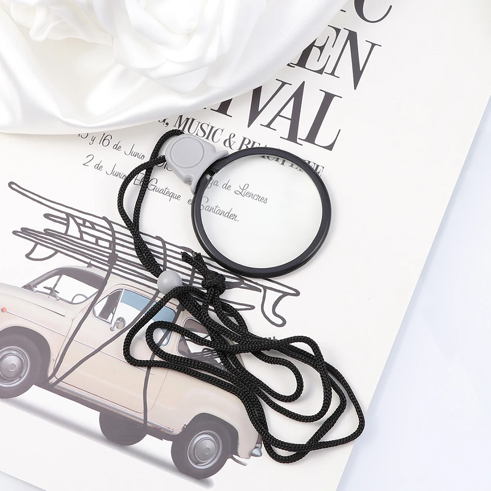 

2Pcs Hanging Magnifying Lens for Elderly Professionals Compact Visual Aid Tool Necklace Magnifier