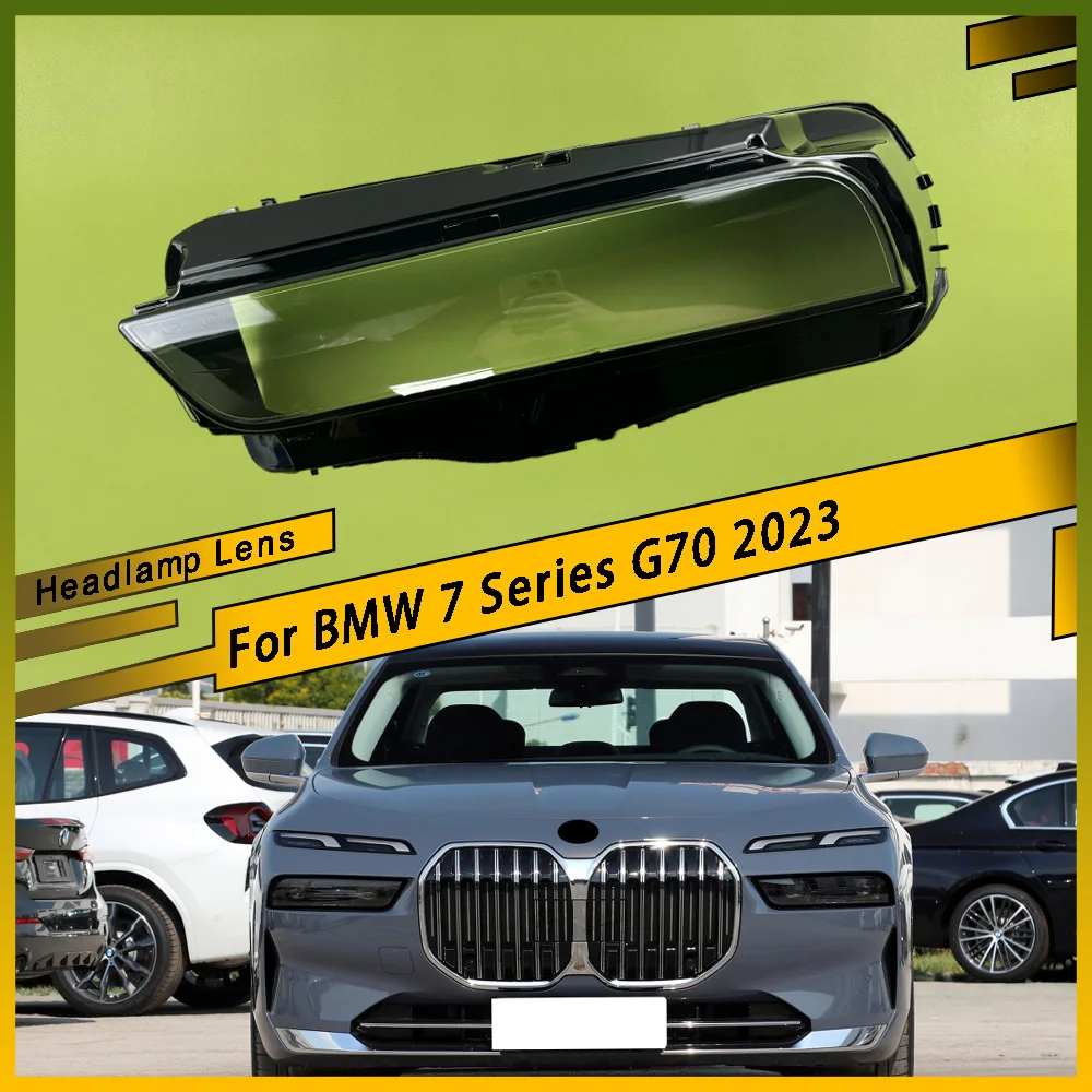 

Auto Head Light Caps Transparent Lampshade Lamp Shade Front Headlight Cover Glass Lens Shell For BMW 7 Series G70 2023