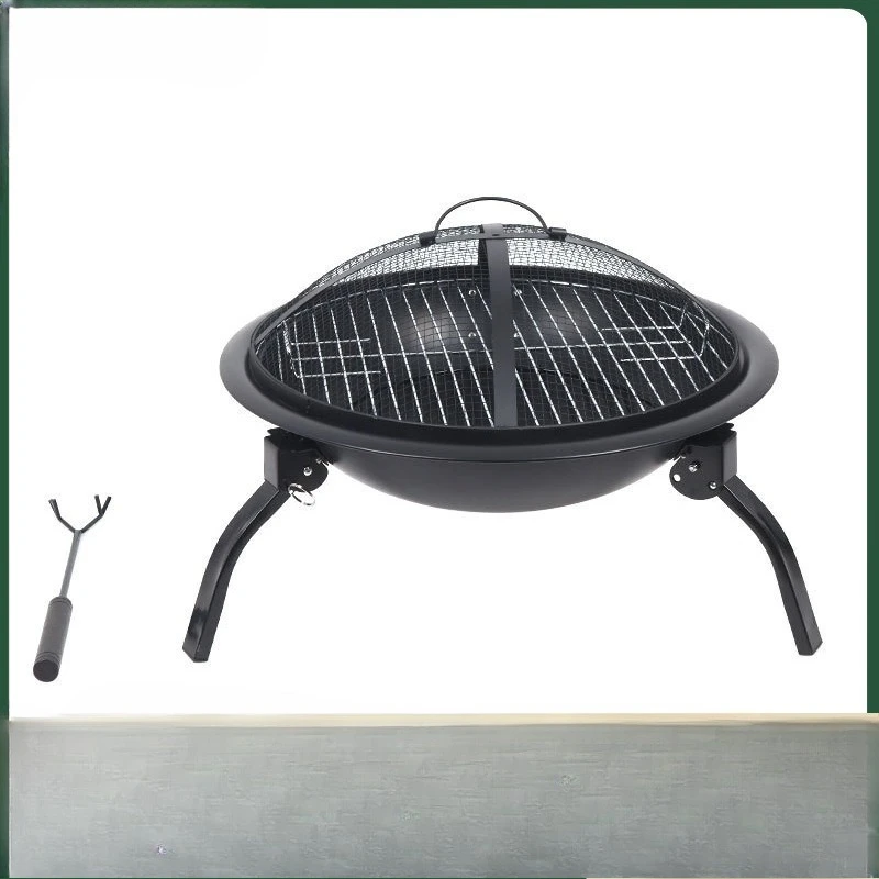 

Outdoor BBQ brazier Indoor courtyard Round wood stove Outdoor camping heating stove