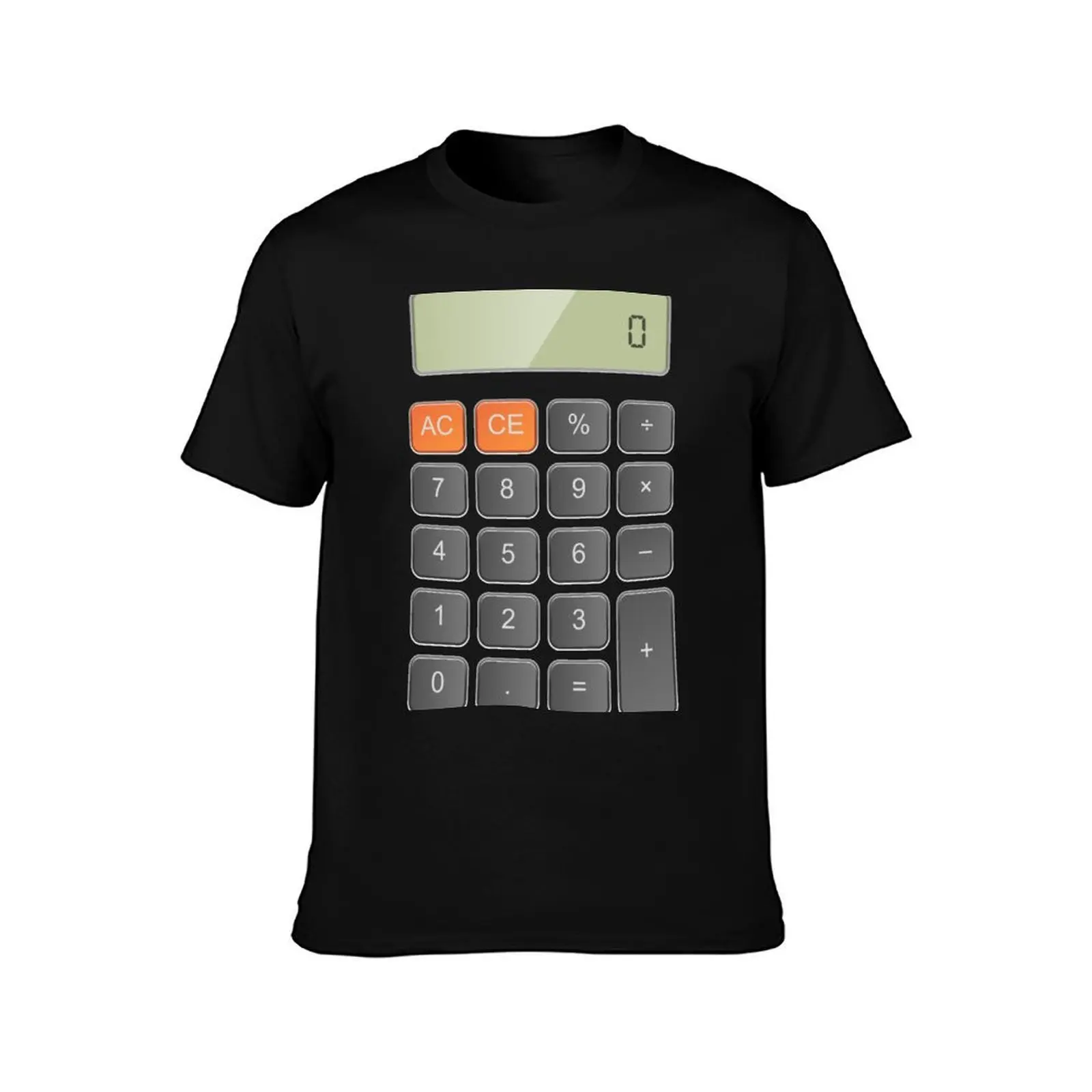 Cool Funny Calculator Party and Halloween Costume Design T-Shirt, Summer Casual Cotton Tee, Oversized Streetwear Tops