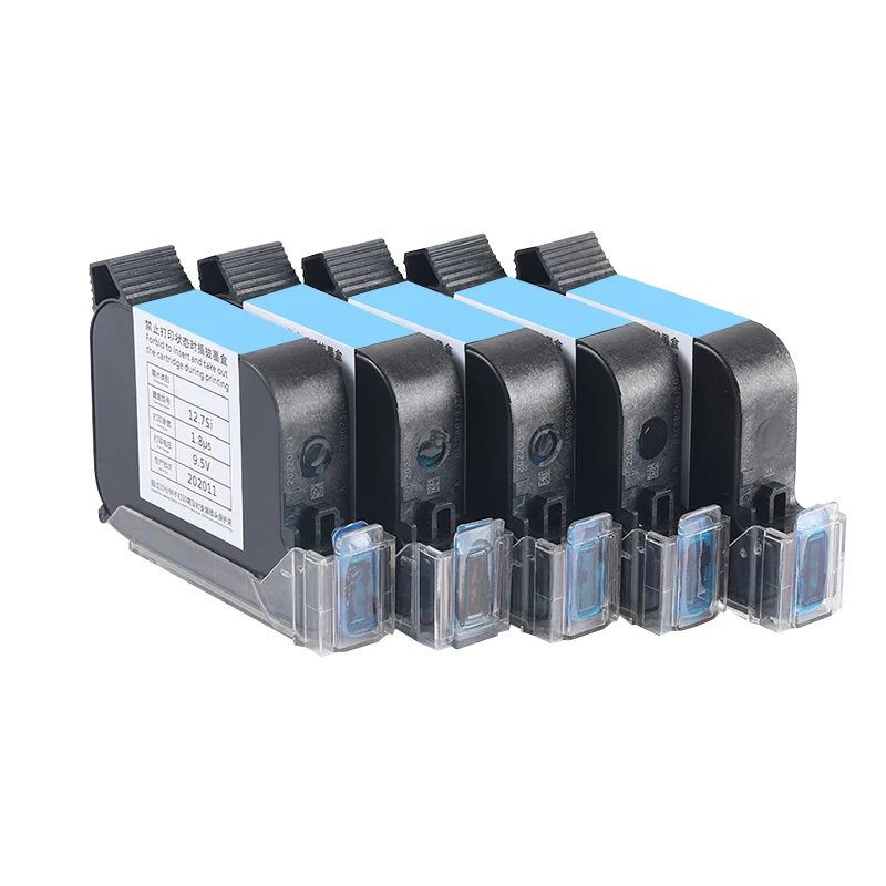 QYG Compatible Multi-color 42ml Black Eco Solvent Online TIJ Printer Hand Printer Ink Cartridge No Encryption For 12.7mm