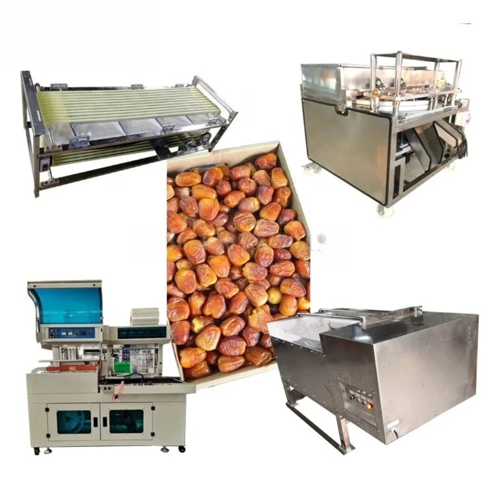 Palm Dates Process Production Line Shrink Film Packing Wrapping Machine for Dates