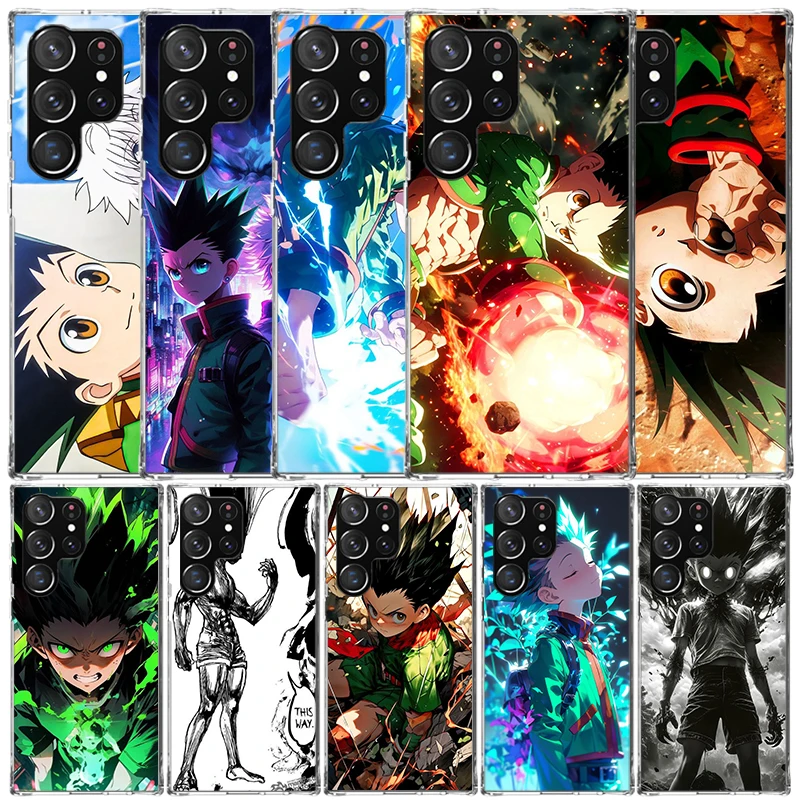 Huner X-Hunters Gon Soft Cover for Samsung Galaxy S25 Edge S26 S24 S23 Ultra Phone Case S22 S21 Plus S20 FE Print Pattern Shell
