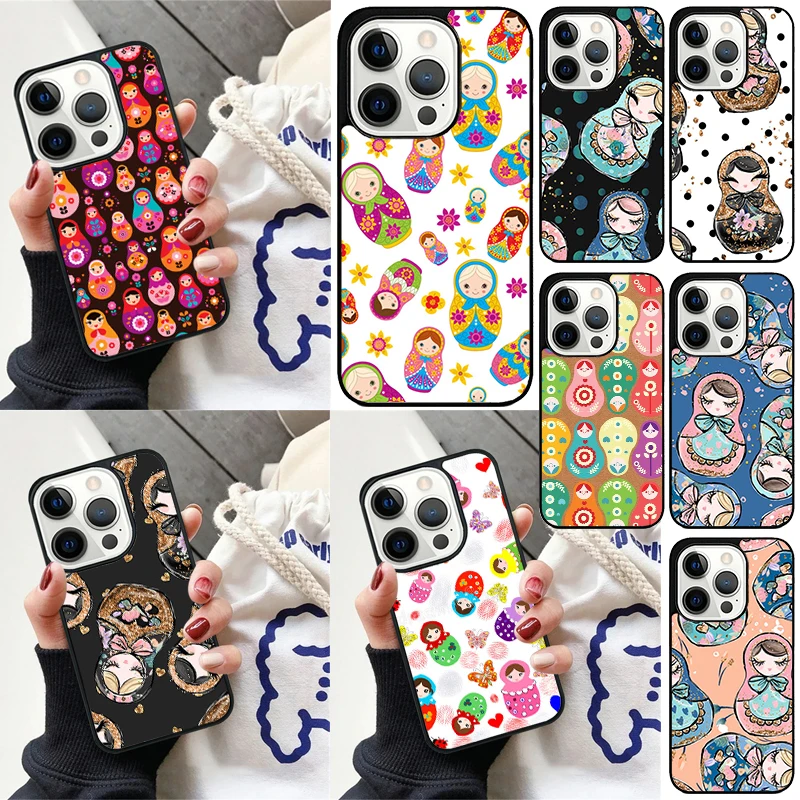 Russian Matryoshka Dolls Cover For iPhone 16 13 14 15 Pro Max 12 Mini 11 15 Pro Max 6 7 8 Plus Max SE 2020 Phone Case