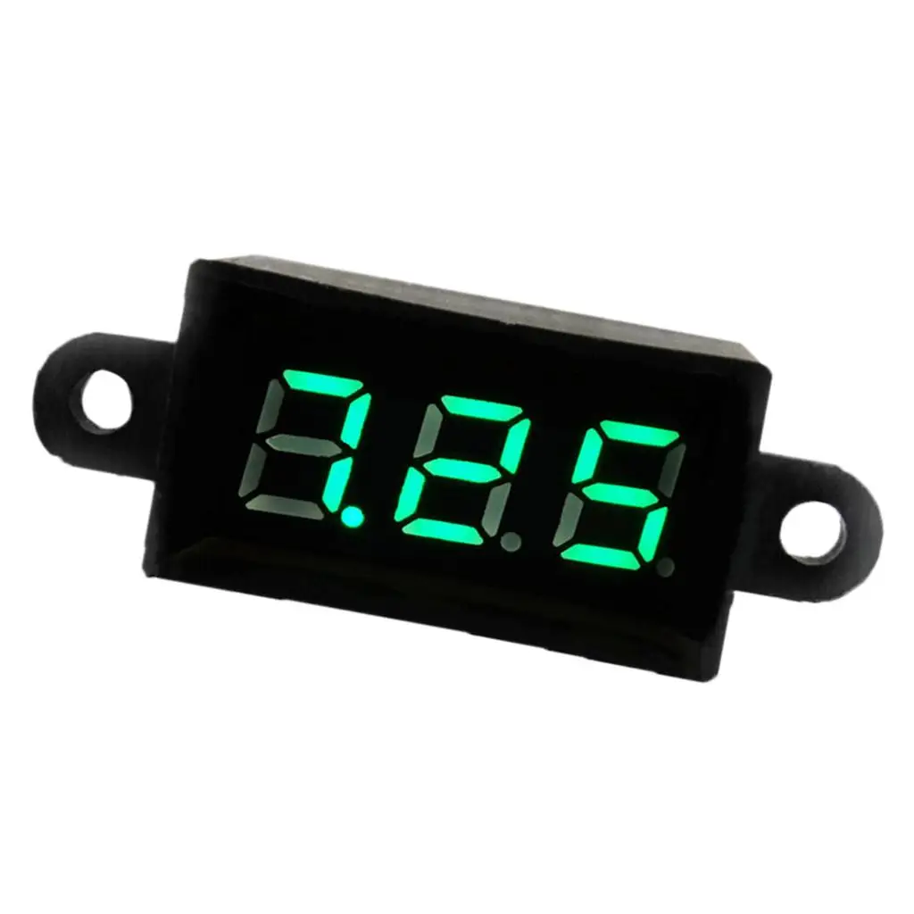 Wasserdicht 0,28" DC 3,5-30V Mini Digital LED Voltmeter Messgerät Auto Grün
