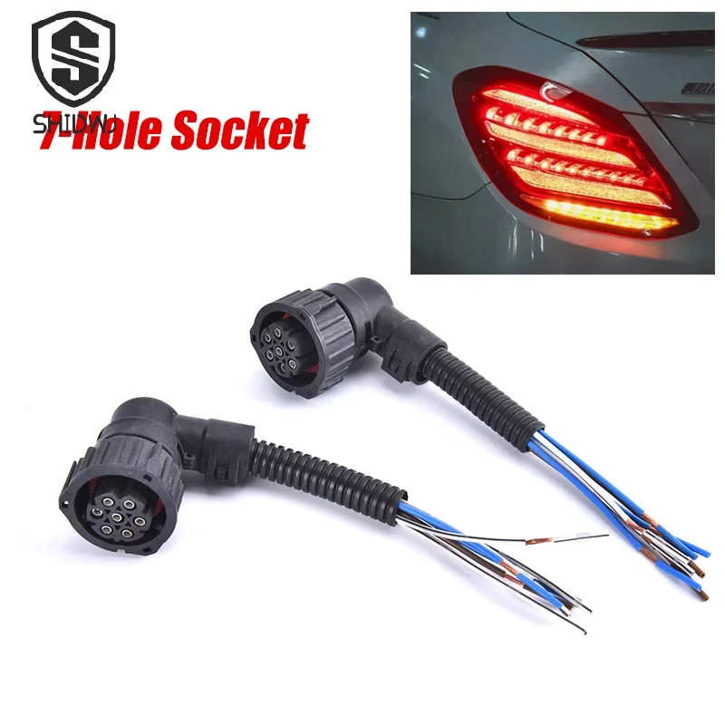 1Pcs 7 Pin Car Plug Socket For Truck For Mercedes-benz Actros Tail Light Connector Wire Wholesale