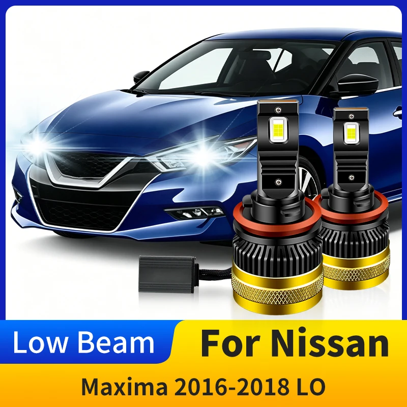 

2pcs CANbus 160W High Power H11 LED Headlight Bulbs - 30000LM Bright White Lights For Nissan Maxima 2016 2017 2018 Low Beam Bulb