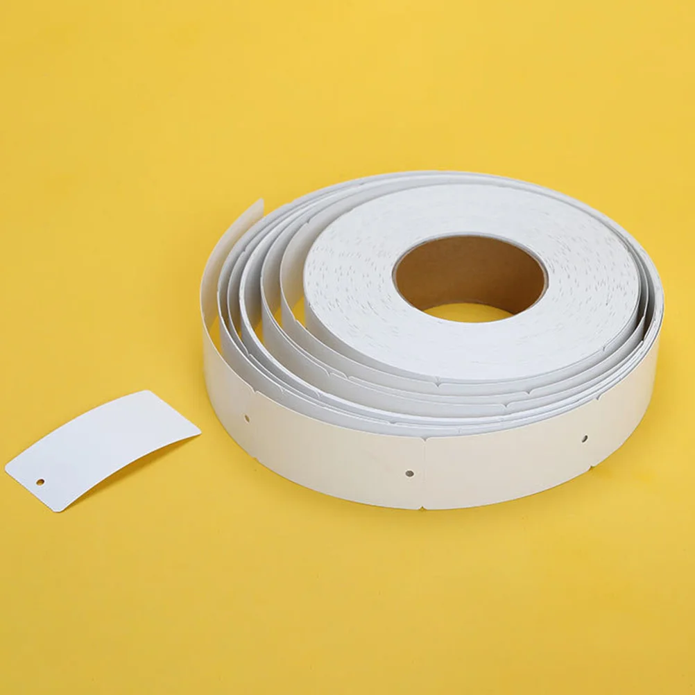 1 لفة DIY بها بنفسك فارغة Hangtags النحاس الصلب بطاقة للملابس الملابس العلامات موضة التجزئة مخصص رسم 50x110 مللي متر الأبيض #4