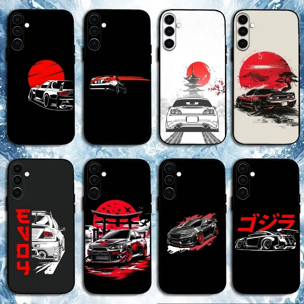 

1pc RX7 JDM Legends Cars Phone Case For Samsung Galaxy A73,A72,A71,A70,A53,A52,A51,Others Soft Black Shell