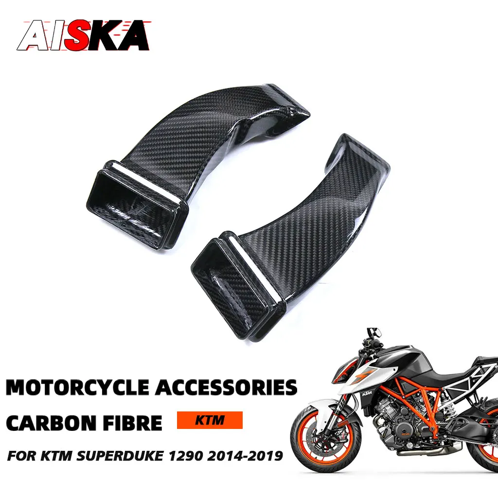 For KTM 1290 Super Duke R 2014 - 2019 100% 3K Pure Carbon Fiber Air Intakes Motorcycle Accessories Carbon Intake Hood Fairings