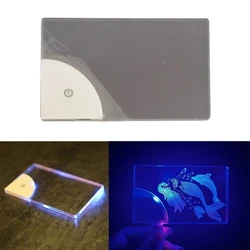 Multicolor LED Name Card Light Transparent Name Tag Board Nameplate Light Ornament Portable Business Card Lamp for Social Event