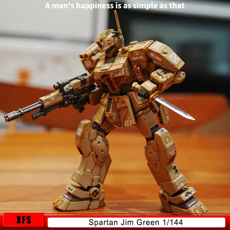 XFS Spartan GM Spartan Desert HG PB حصريًا 1/144 مجموعة نماذج تجميع مع شارات مائية، شخصية الحركة، لعبة قابلة للجمع