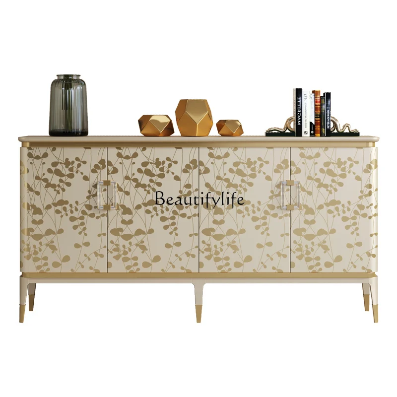 

American light luxury dining side cabinet high-end art furniture entrance cabinet